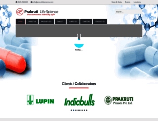 prakrutilifescience.com screenshot