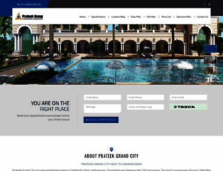 prateek-grand-city.com screenshot