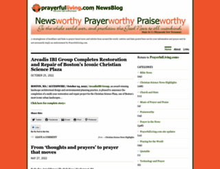 prayerfullivingnewsblog.wordpress.com screenshot