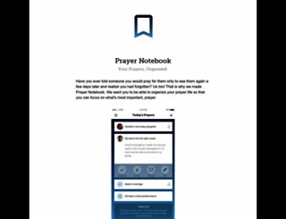 prayernotebookapp.com screenshot