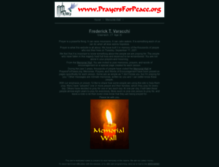 prayersforpeace.org screenshot