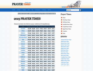prayertimes.com screenshot