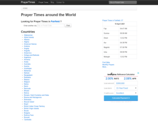 prayertimes.net screenshot