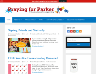 prayingforparker.com screenshot