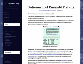 pre.ensembl.org screenshot