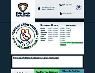 preblecountyhealth.org screenshot