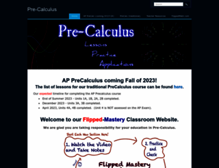 precalculus.flippedmath.com screenshot