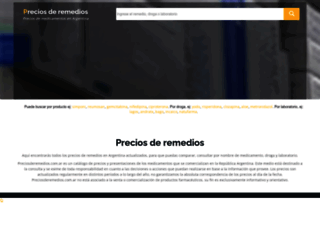 preciosderemedios.com.ar screenshot