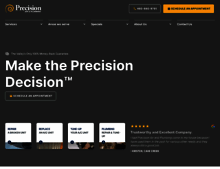 precisionairandplumbing.com screenshot