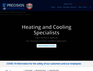 precisioncomfort.com screenshot