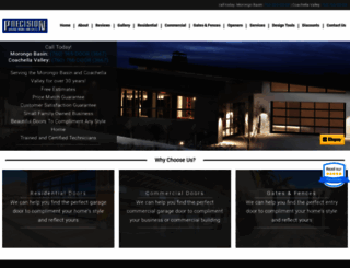 precisiongaragedoorsandgates.com screenshot