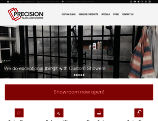 precisionglassandshower.com screenshot
