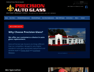 precisionglassmo.com screenshot
