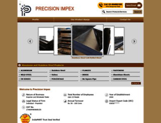 precisionimpex.net screenshot