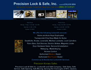 precisionlockandsafe.net screenshot