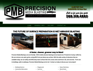 precisionmediablasting.com screenshot
