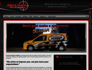 precisionsignandgraphics.com screenshot