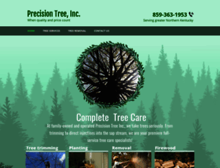 precisiontreeinc.com screenshot