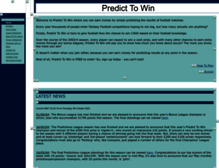 predicttowin.com screenshot