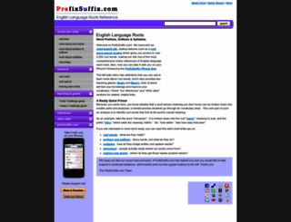 prefixsuffix.com screenshot