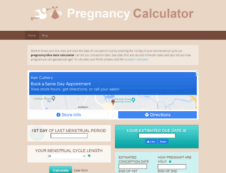 pregnancycalculator.co.nz screenshot