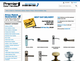 premierdoorhandles.co.uk screenshot