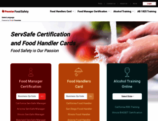 premierfoodsafety.com screenshot