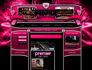 premiergymandcheer.com screenshot