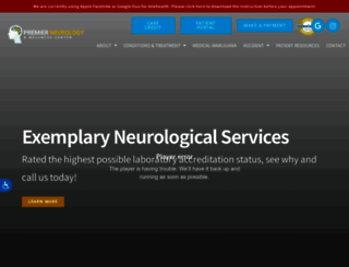 premierneurologycenter.com screenshot