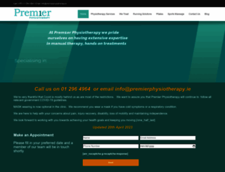 premierphysiotherapy.ie screenshot