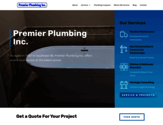 premierplumbing-mi.com screenshot