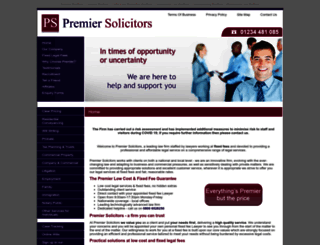 premiersolicitors.co.uk screenshot