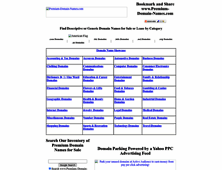 premium-domain-names.com screenshot
