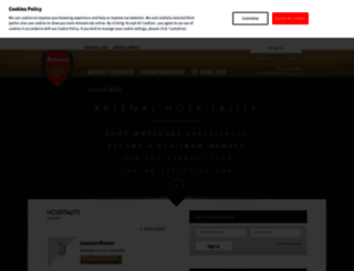 premiumconcierge.arsenal.com screenshot