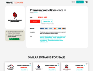 premiumpromotions.com screenshot
