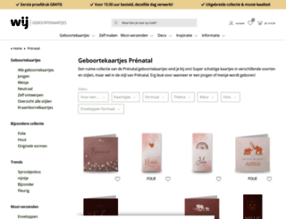 prenatalgeboortekaartjes.nl screenshot