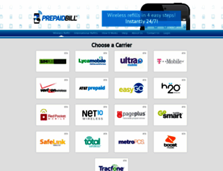 prepaidbill.com screenshot