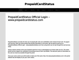 prepaidcardstatus.net screenshot