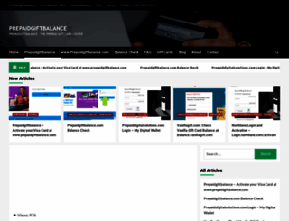 prepaidgiftbalance website not working