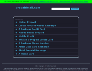 prepaidmail.com screenshot