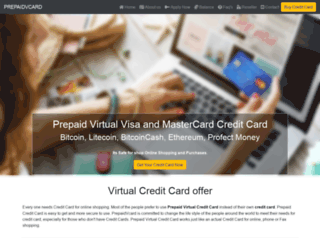 prepaidvcard.com screenshot