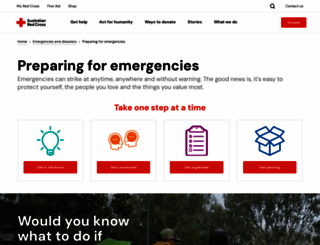prepare.redcross.org.au screenshot