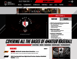 prepbaseballreport.com screenshot