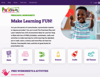 preschoolplayandlearn.com screenshot