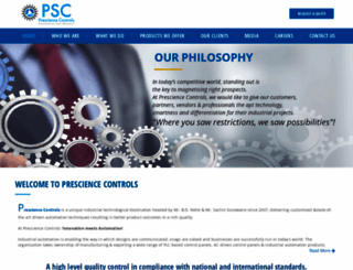 presciencecontrols.com screenshot