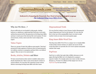 preservedwords.com screenshot