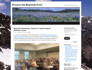 preservethebeartoothfront.com screenshot