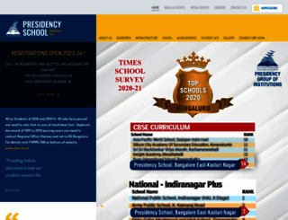 presidencyschooleast.org screenshot