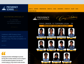 presidencyschoolmangalore.com screenshot