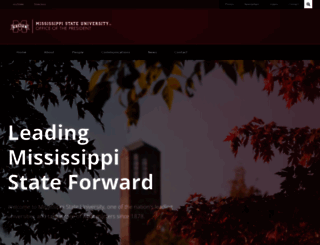 president.msstate.edu screenshot